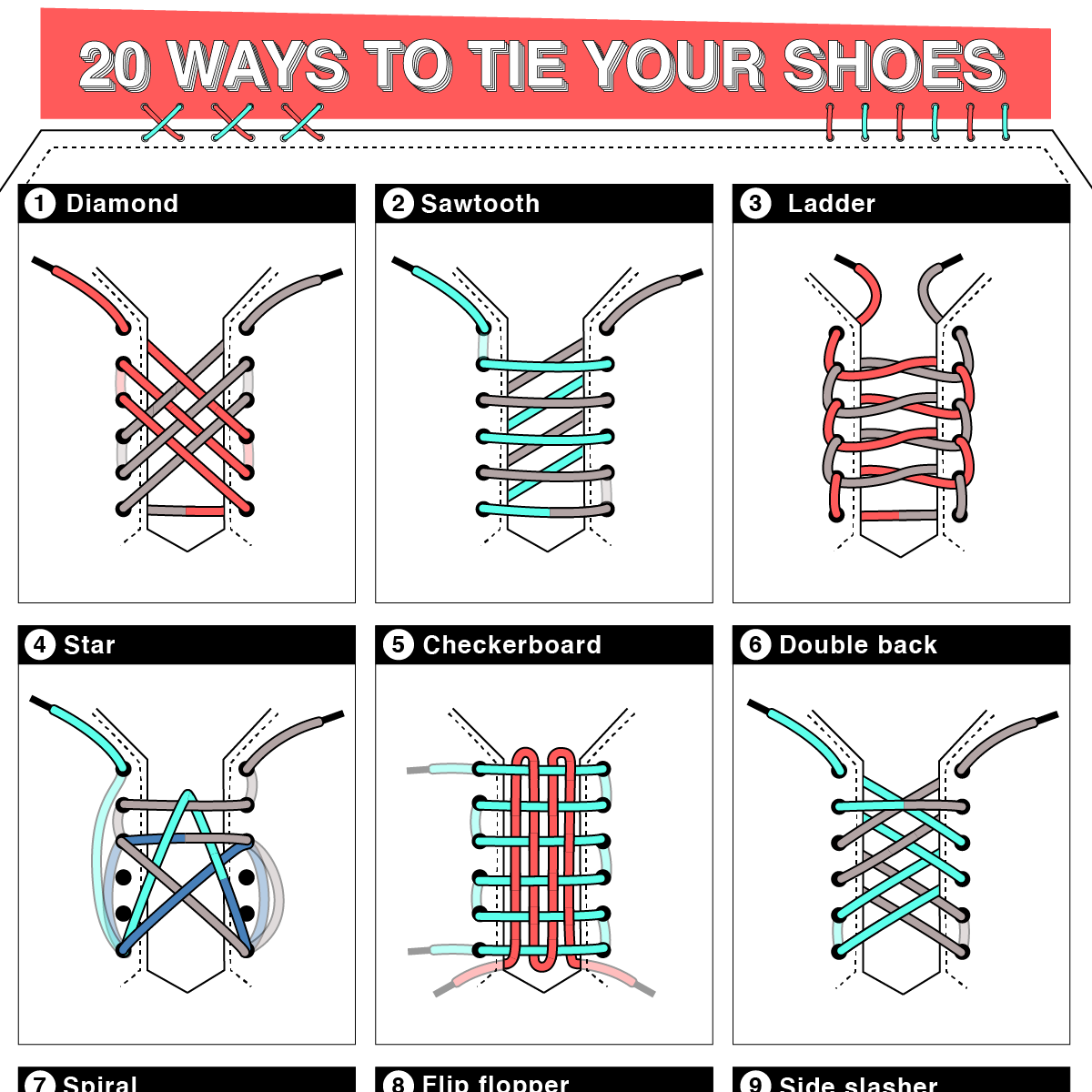 20 Creative Ways to Tie Your Shoes